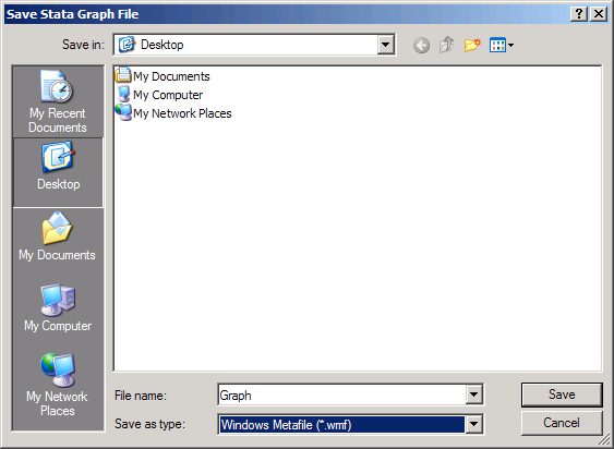 Saving a graph and choosing a file format