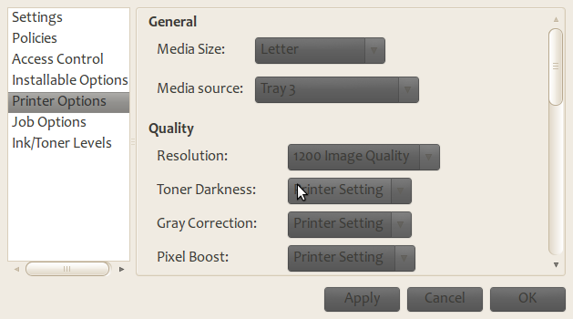 Printer Properties